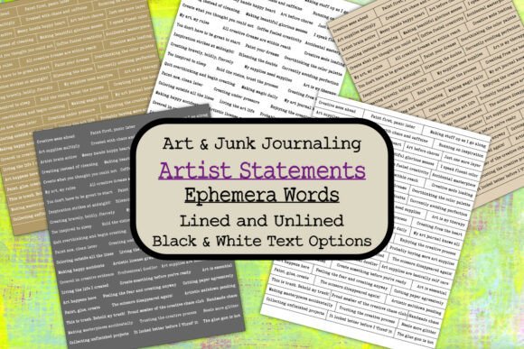 Download Junk Journal Ephemera Artist Words Text - Words Collection