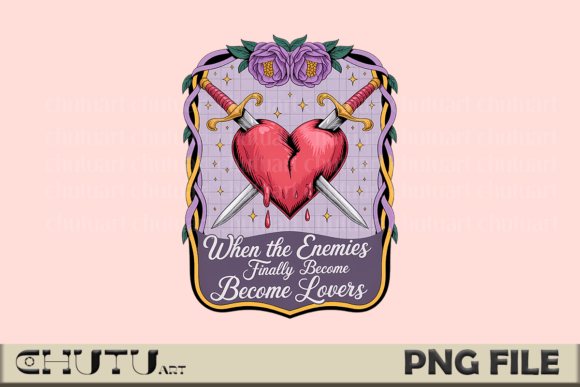 Download Enemies Lovers PNG - Gothic Heart Swords - Words Collection
