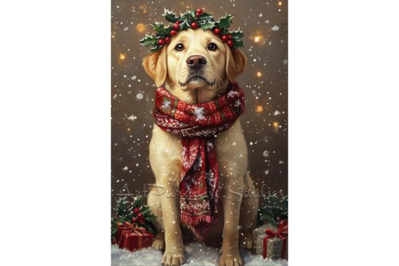 Download Christmas Labrador Retriever Holiday Art - Premium Resources