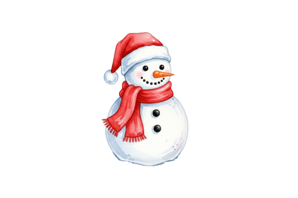 Download Cute Watercolor Snowman Holiday Art - Premium Resources