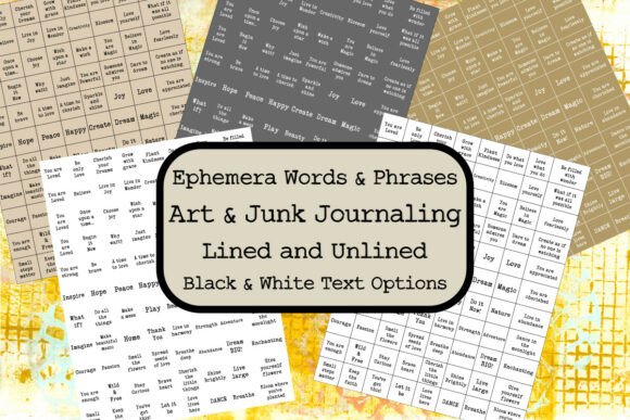 Download Junk Journal Ephemera Words Phrase Text - Words Collection